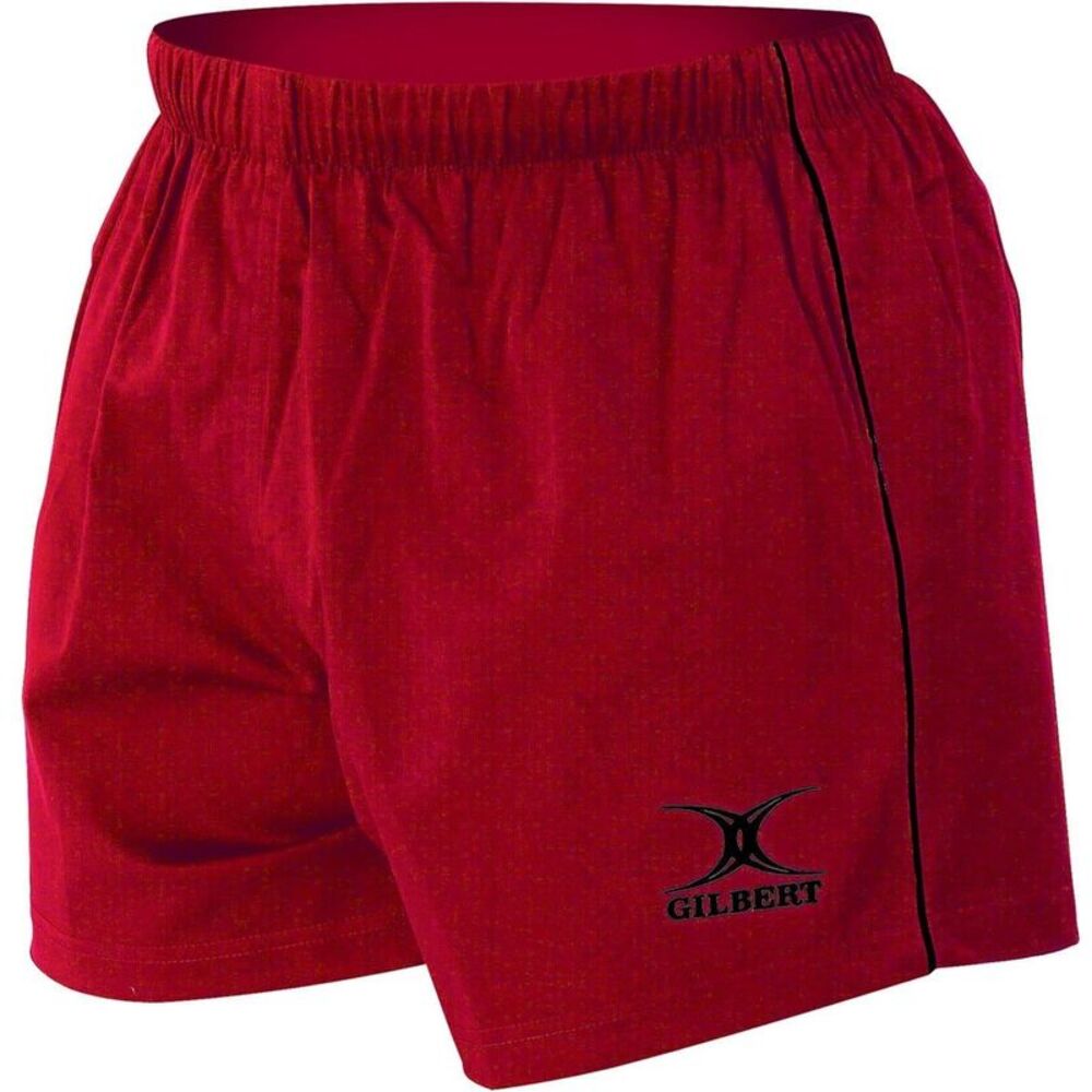 Gilbert Mens Match Rugby Shorts / Red